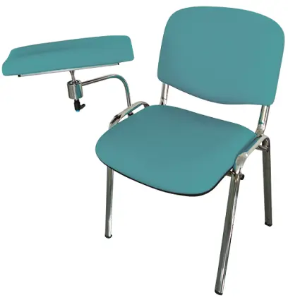 OZC - 01 židle odběrová s jednou područkou, koženka MONA 9 - koženka tyrkysová